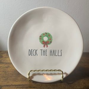 Rae dunn Christmas deck the halls appetizer plate
